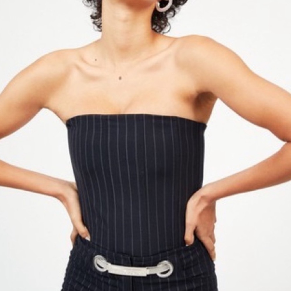 Miaou Pinstripe corset